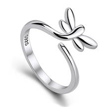 Fashion Simple Dragonfly Opening Metal Ring Creative Women's Silver Color Ring Accessories Elegant Girl Party Jewelry Gift 2024 - buy cheap