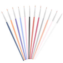 12PCS/Set Nail Art Brush Pen Dotting Painting Drawing Fan Line Builder Design Polish Gel UV Tips Decoration Manicure Tools 2024 - buy cheap