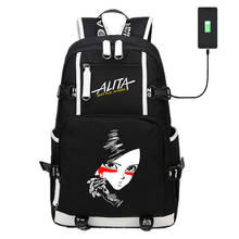 Alita: Battle Angel USB Charging Backpack Bags Laptop School Travel Book Bags Students Casual Laptop Girls Boys Rucksack Gift 2024 - buy cheap