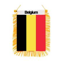 Belgium National Flag High Quality Polyester Double Sided Printed Car Decoration Pennant Mini Car Home Decor Hanging Banner 2024 - buy cheap