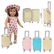 Bonecos portáteis conjunto de malas para 18 tamanhos americano e 43cm, acessórios de roupa para bonecas recém-nascidas brinquedos para meninas 2024 - compre barato