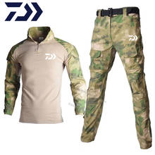 Daiwa jaqueta camuflada masculina, calça de pesca para acampamento ao ar livre caminhadas esportes roupas de pesca calças camufladas 2024 - compre barato
