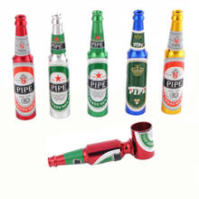 Creative Mini Beer Metal Smoking Pipes Smoking Accessories Tobacco Smoke Tube Gift for Men Portable Smoke Herb Smoke Accesoires 2024 - buy cheap