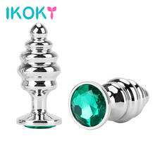 IKOKY-dilatador Anal masajeador de próstata para hombre y mujer, tapón Anal de Metal, joyería, Juguetes sexuales, cuentas anales para Gay 2024 - compra barato