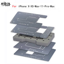 6 in 1 BGA Reballing Stencil Plant Tin Platform for iPhone X XS MAX 11Pro MAX Motherboard Logic Board Middle Layer Rework Tool 2024 - buy cheap