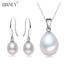 Conjunto de joyería de perlas de agua dulce para mujer, pulsera colgante de joyería de perlas de boda, regalo de cumpleaños de mamá de aniversario 2024 - compra barato