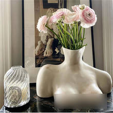 Jarrón de cerámica de simulación de cuerpo humano para el hogar, decoración artesanal de estilo nórdico, para escritorio 2024 - compra barato