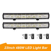 Light Bar 480W 23" Led Work Light Offroad 4x4 Straight Combo Beam Auto Driving fog light for Boat Tractor Truck SUV ATV barra 2024 - buy cheap