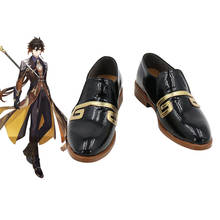 Zhongli-sapatos de cosplay genshin impacto, calçados morax para mulheres e homens tamanho 35-48 2024 - compre barato