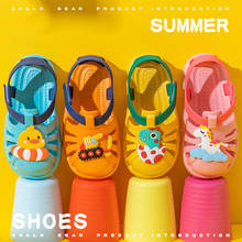 Sandálias de verão para crianças com desenhos, unicórnio, para bebês, meninos e meninas, sapatos de praia com fundo macio 2024 - compre barato