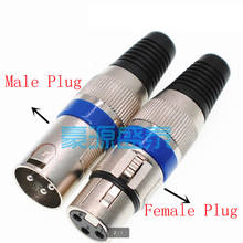 5Pair/Lot  XLR MIC Audio Male/Female Plug Connector  3-Pin  3-Poles Adapter for Microphone 2024 - buy cheap