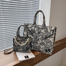 Bolso de lona con estampado de grafiti para mujer, bolsa de lona de gran capacidad, portátil, con red de un hombro, a la moda, novedad de verano, 2021 2024 - compra barato