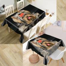 Yorkshire Terrier Dog Tablecloth Banquet Dining Room Decorative Oxford Fabric Mantel Square/Rectangular Table Cover Home Decor 2024 - buy cheap