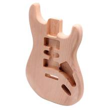 Solid 1 Piece Mahogany Wood ST Body Unfinished ST Electric Guitar Body Guitar Barrel Guitar Parts Wood Color 5.7cm Pocket Width 2024 - buy cheap