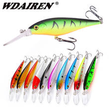 1PCS Minnows Hard Fishing Lures 11cm 10g Artificial Plastic Bait With Treble Hook Diving Wobblers Crankbaits Pesca Bass Tackle 2024 - buy cheap