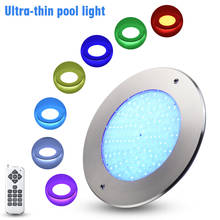 New-Designed stainless steel swimming pool lights Resin filled LED pool lights 12V IP68 led underwater light RGB remote control 2024 - buy cheap