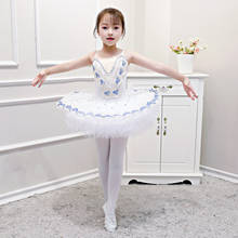 Vestido tutu infantil para balé e menina, roupa de malha com tutu para performance em palco, exercício e ginástica, para crianças 2024 - compre barato