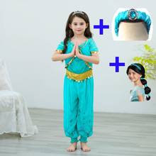 Halloween Latest Girls Jasmine Princess Dress Dance Performance Costume,Aladdin Lamp Cosplay Combination Skirt Jasmin Costume 2024 - buy cheap