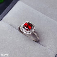 KJJEAXCMY-Anillo de Plata de Ley 925 con piedra preciosa ajustable, joyería fina, granate natural, anillo de lujo elegante 2024 - compra barato