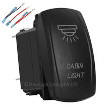 Cabin Lights White Led Rocker Switch 5 Pin On-Off SPST 12V/20A 24V/10A + Jumper Wires Set for Car Boat Waterproof 2024 - buy cheap