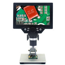 Microscopio Digital LCD de 1200X, lupa de amplificación continua, vídeo electrónico, 7 pulgadas, grande, colorido, 12MP 2024 - compra barato