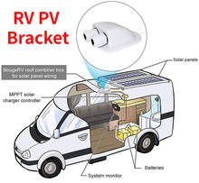 Painel solar com entrada de fio, caixa de junção para motor, van, trailer, acessórios para carro, suporte para trailer pv 2024 - compre barato