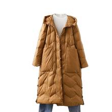 2022 New Winter Down Jacket Women vintage Hooded Warm Thicken Female X-Long Parka Coat Womens Winter Coats Outerwear N859 2024 - buy cheap
