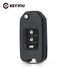 KEYYOU Replacement Car Key Case For Honda Accord Civic 2015 Fit XRV City Jazz Flip Folding Remote Key Shell 3 Buttons Fob 2024 - buy cheap