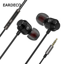 EARDECO HiFi In Ear Mobile Wired Headphones Bass Stereo Earphones Mp3 Sport Phone Earphone Earbuds Headset Mic Music Headphone 2024 - buy cheap
