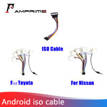 AMPrime Android radio Car Accessories Wire Wiring Harness Adapter Connector Universal Cable for Nissian Toyota Car ISO Cable 2024 - buy cheap
