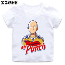 Camiseta de One Punch Man para niños y niñas, camisa con estampado de Anime japonés, Saitama Oppai, ropa divertida de dibujos animados, HKP5319 2024 - compra barato