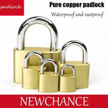U-shaped lock Brass padlock wolf head brass lock small door lock 25mm 32mm 40mm 50mm 63mm full bronze lock core contains 3 keys 2024 - buy cheap