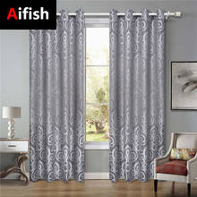 AIFISH-cortina Jacquard de estilo europeo gris para el hogar, cortina corta para ventana, cocina, sala de estar moderna, 5 unidades 2024 - compra barato