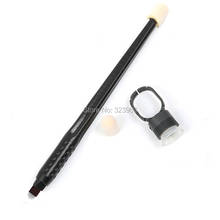 20pcs Disposable Tattoo Manual Pen 18 U with Black Sponge Ring Microblading Pen with Lamina Tebori 18U Flex Eyebrow Pen 2024 - buy cheap