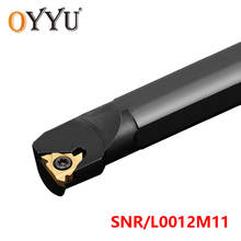 Oyyu-suporte de ferramenta de rotação integrada snr0012 snr, inserção de carboneto, eixo, corte de rosca, furadeira 11ir 11er 2024 - compre barato