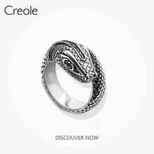Rings Snake 925 Sterling Silver Blackened Trendy Gift For Women & Men Europe style Heart Rebel Ring  New Fashion Jewelry 2024 - buy cheap