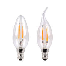 E14 LED Candle Bulb E14 C35 2W 4W 6W 220V WarmWhite, E27 LED Filament Light Bulb E27 C35L A60 220V 2700K 3000K, LED Edison Lamp 2024 - buy cheap