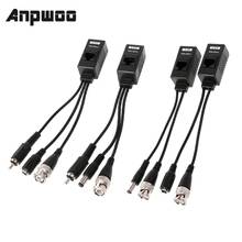 ANPWOO 1 Pair BNC To RJ45 Passive Video Power + Audio Balun Transceiver For CCTV Camera Passive 2 in 1 or 3 in 1 Optional 2024 - buy cheap