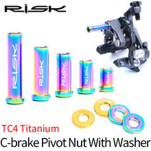RISK-pinza de freno C para bicicleta GR5(TC4), Tuercas fijas de titanio para bicicleta de carretera, con arandela M6 x 10/15/20/25/30/40mm, piezas de ciclismo 2024 - compra barato