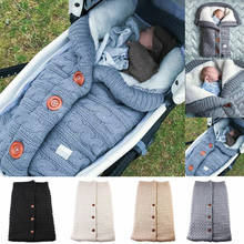 Newborn Unisex Baby Winter Warm Sleeping Bags Infant Boys Knit Swaddle Wrap Swaddling Stroller Blanket Sleeping Bags For Girls 2024 - buy cheap