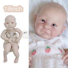 NPK 19Inches Limited Edition Ava Popular  Reborn Vinyl Doll Kit Certificate fresh Color Soft Touch 2024 - buy cheap