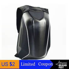 Mochila negra para motocicleta para hombre, bolsa impermeable para Moto, mochila de ciclismo, mochila de carreras de fibra de carbono, bolsas de equipaje 2024 - compra barato