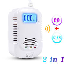 2 in 1 Natural Gas Leakage Sensor and Carbon Monoxide Detector Voice and LED display Alarm System Gas Analyzer for Home 2024 - buy cheap