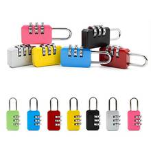 6 Colors 3 Digit Dial Code Number Password Combination Lock Small Portable Travel Luggage Zipper Bag Padlock Suitcase Bag Lock 2024 - buy cheap