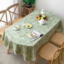 Mantel ovalado de lino y algodón con estampado moderno de flores, cubierta decorativa para mesa de té y café, decoración de boda al aire libre para el hogar 2024 - compra barato