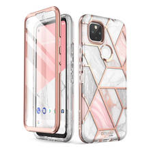 Refletor para google pixel 4a 5g capa 6.2 polegadas (2020) cosmo, de corpo inteiro, mármore, glitter, capa com protetor de tela embutido 2024 - compre barato