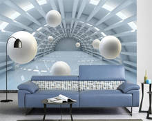 beibehang Photo Wallpaper Modern Abstract tunnel space high quality sphere Murals Living Room Bedroom Waterproof  3d wallpaper 2024 - buy cheap
