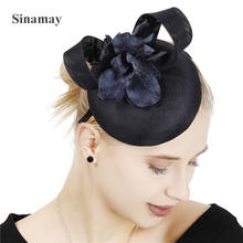 Imitation Sinamay Fashion Women Wedding Fascinators Hat Hairpin Elegant Ladies Party Tea Headwear Show Race Hair Accessories 2024 - buy cheap