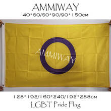 AMMIWAY Any Size Large Intersex Pride Polyester Flying Flags and Banners LGBT Big Rainbow Outdoor Indoor Flags and Banners 2024 - buy cheap