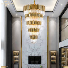 Lustres de cristal moderna iluminação luxo led espiral lustre pingente pendurado lâmpada para sala estar quarto escada hotel villa 2024 - compre barato